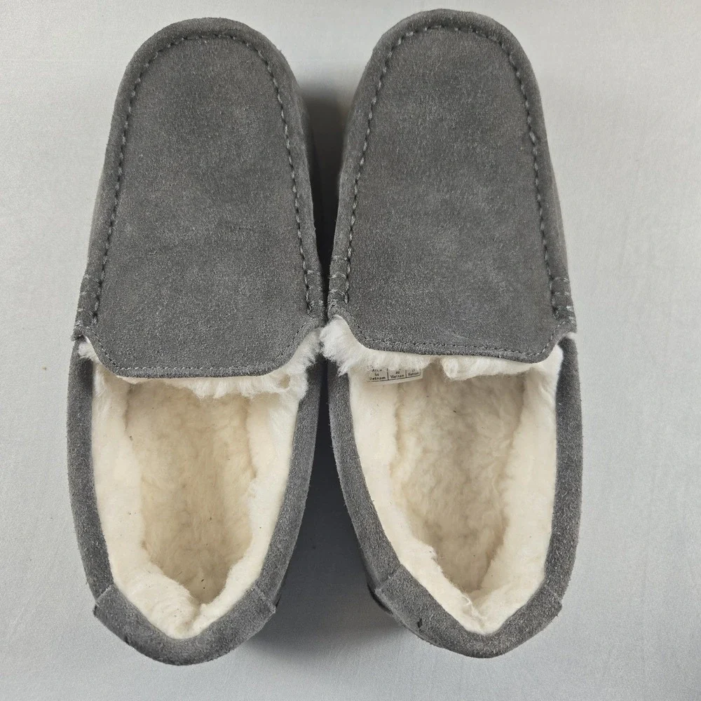 Koolaburra by UGG‎ Tipton Men's 8 Suede Moccasin Faux Shearling Lined Slippers